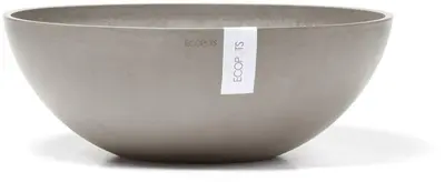 Ecopots kunststof bloempot vienna 50x18 cm taupe     - afbeelding 1