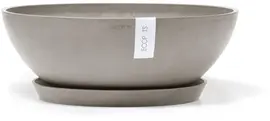 Ecopots kunststof bloempot vienna 50x18 cm taupe     - afbeelding 4