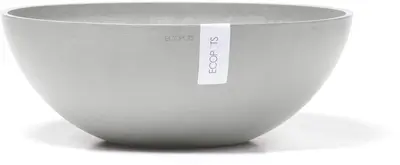 Ecopots kunststof bloempot vienna 50x18 cm witgrijs     - afbeelding 1