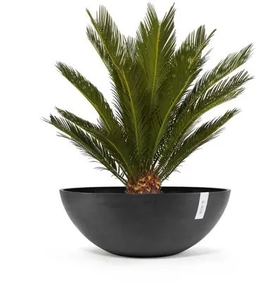 Ecopots kunststof bloempot vienna 70x25.3 cm donkergrijs     - afbeelding 2