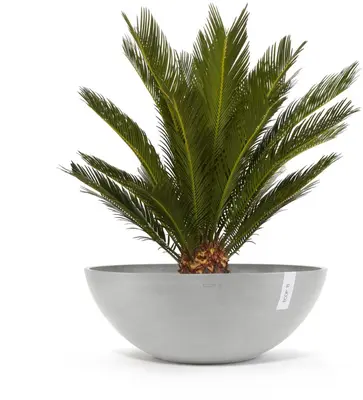 Ecopots kunststof bloempot vienna 70x25.3 cm witgrijs     - afbeelding 2