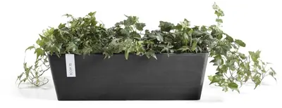 Ecopots kunststof plantenbak bruges 45x17x17 cm donkergrijs     - afbeelding 2