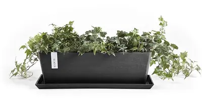 Ecopots kunststof plantenbak bruges 45x17x17 cm donkergrijs     - afbeelding 4
