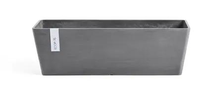 Ecopots kunststof plantenbak bruges 45x17x17 cm grijs     - afbeelding 1