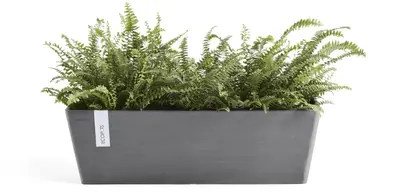 Ecopots kunststof plantenbak bruges 45x17x17 cm grijs     - afbeelding 5