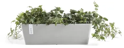 Ecopots kunststof plantenbak bruges 45x17x17 cm witgrijs     - afbeelding 2