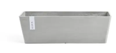 Ecopots kunststof plantenbak bruges 45x17x17 cm witgrijs     - afbeelding 5