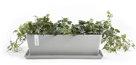 Ecopots kunststof plantenbak bruges 45x17x17 cm witgrijs     - afbeelding 4