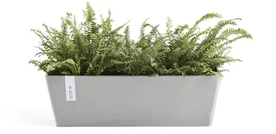 Ecopots kunststof plantenbak bruges 45x17x17 cm witgrijs     - afbeelding 6