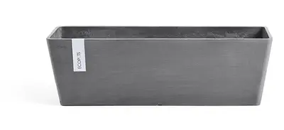 Ecopots kunststof plantenbak bruges 65x20x20 cm grijs     - afbeelding 1