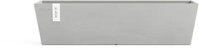 Ecopots kunststof plantenbak bruges 65x20x20 cm witgrijs     - afbeelding 5