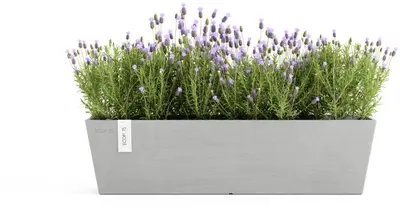 Ecopots kunststof plantenbak bruges 65x20x20 cm witgrijs     - afbeelding 6