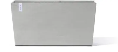 Ecopots kunststof plantenbak paris met wielen 100.5x39.6x51.8cm witgrijs     - afbeelding 1