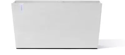 Ecopots kunststof plantenbak paris met wielen 100.5x39.6x51.8cm puurwit     - afbeelding 1