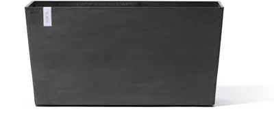 Ecopots kunststof plantenbak paris met wielen 100.5x39.6x51.8cm donkergrijs     - afbeelding 1