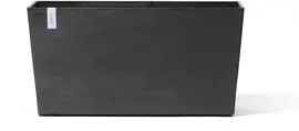 Ecopots kunststof plantenbak paris met wielen 100.5x39.6x51.8cm donkergrijs     - afbeelding 1