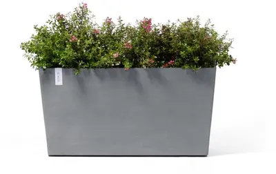 Ecopots kunststof plantenbak paris met wielen 100.5x39.6x51.8cm blauwgrijs     - afbeelding 3