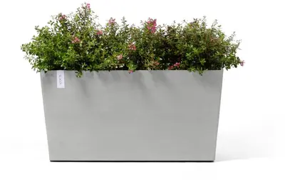 Ecopots kunststof plantenbak paris met wielen 100.5x39.6x51.8cm witgrijs     - afbeelding 3