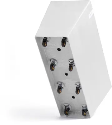 Ecopots kunststof plantenbak paris met wielen 100.5x39.6x51.8cm puurwit     - afbeelding 4