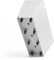 Ecopots kunststof plantenbak paris met wielen 100.5x39.6x51.8cm puurwit     - afbeelding 4
