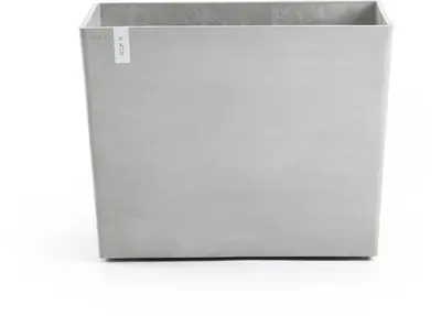 Ecopots kunststof plantenbak paris met wielen 85.2x39.5x65.8cm witgrijs     - afbeelding 1