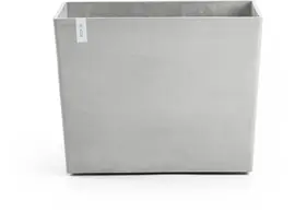 Ecopots kunststof plantenbak paris met wielen 85.2x39.5x65.8cm witgrijs     - afbeelding 1