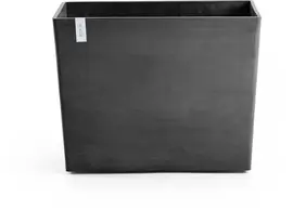 Ecopots kunststof plantenbak paris met wielen 85.2x39.5x65.8cm donkergrijs     - afbeelding 1