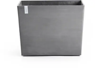Ecopots kunststof plantenbak paris met wielen 85.2x39.5x65.8cm grijs     - afbeelding 1