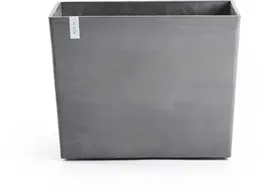 Ecopots kunststof plantenbak paris met wielen 85.2x39.5x65.8cm grijs     - afbeelding 1