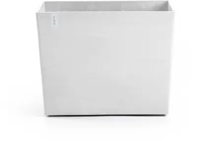 Ecopots kunststof plantenbak paris met wielen 85.2x39.5x65.8cm puurwit     - afbeelding 3