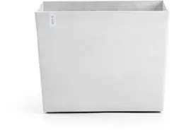 Ecopots kunststof plantenbak paris met wielen 85.2x39.5x65.8cm puurwit     - afbeelding 3
