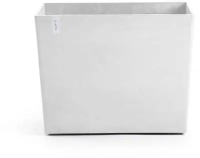 Ecopots kunststof plantenbak paris met wielen 85.2x39.5x65.8cm puurwit     - afbeelding 1