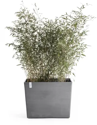 Ecopots kunststof plantenbak paris met wielen 85.2x39.5x65.8cm grijs     - afbeelding 2