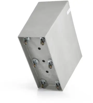 Ecopots kunststof plantenbak paris met wielen 85.2x39.5x65.8cm witgrijs     - afbeelding 2
