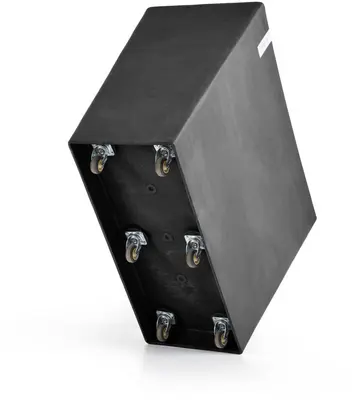Ecopots kunststof plantenbak paris met wielen 85.2x39.5x65.8cm donkergrijs     - afbeelding 3