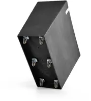 Ecopots kunststof plantenbak paris met wielen 85.2x39.5x65.8cm donkergrijs     - afbeelding 3