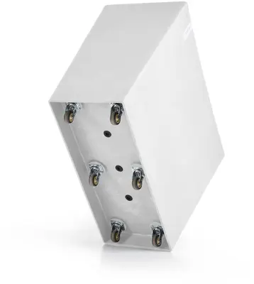 Ecopots kunststof plantenbak paris met wielen 85.2x39.5x65.8cm puurwit     - afbeelding 4