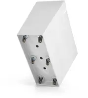 Ecopots kunststof plantenbak paris met wielen 85.2x39.5x65.8cm puurwit     - afbeelding 4