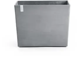 Ecopots kunststof plantenbak paris met wielen 85.2x39.5x65cm blauwgrijs     - afbeelding 3