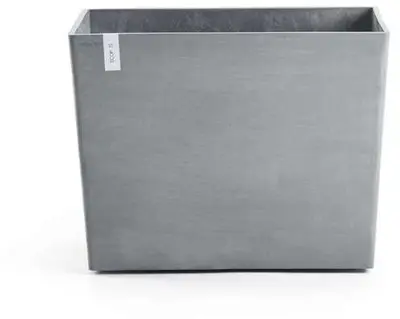 Ecopots kunststof plantenbak paris met wielen 85.2x39.5x65cm blauwgrijs     - afbeelding 1