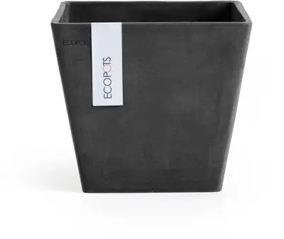 Ecopots kunststof plantenbak rotterdam 20x20x17.5 cm donkergrijs     - afbeelding 1