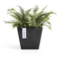 Ecopots kunststof plantenbak rotterdam 20x20x17.5 cm donkergrijs     - afbeelding 6