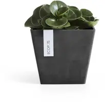 Ecopots kunststof plantenbak rotterdam 20x20x17.5 cm donkergrijs     - afbeelding 2