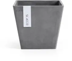 Ecopots kunststof plantenbak rotterdam 20x20x17.5 cm grijs     - afbeelding 1