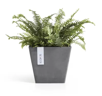 Ecopots kunststof plantenbak rotterdam 20x20x17.5 cm grijs     - afbeelding 5