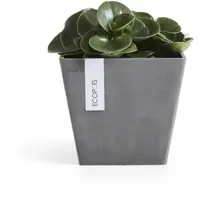 Ecopots kunststof plantenbak rotterdam 20x20x17.5 cm grijs     - afbeelding 2