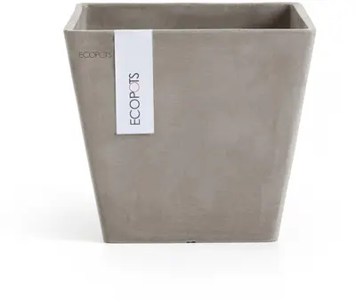 Ecopots kunststof plantenbak rotterdam 20x20x17.5 cm taupe     - afbeelding 5