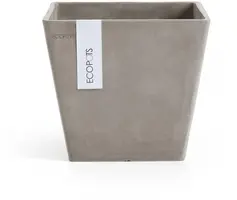 Ecopots kunststof plantenbak rotterdam 20x20x17.5 cm taupe     - afbeelding 5