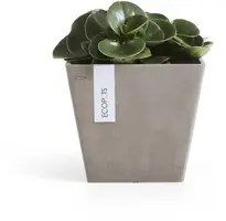 Ecopots kunststof plantenbak rotterdam 20x20x17.5 cm taupe     - afbeelding 6