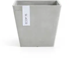 Ecopots kunststof plantenbak rotterdam 20x20x17.5 cm witgrijs     - afbeelding 1